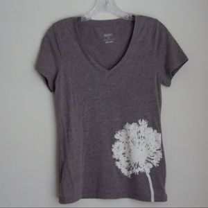 Gilligan & O'Malley Gray V-Neck Short Sleeve Tee